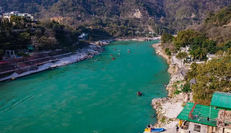 Rishikesh — Ganges riverside yoga and meditation, 5–6 hours from Delhi