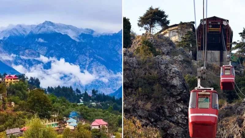 Himalayan mountain view from a weekend retreat