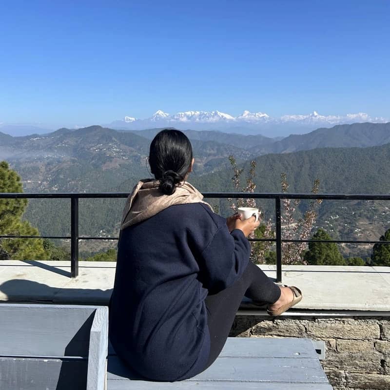 Morning tea on a mountain verandah — unhurried moments during a rest and reset retreat